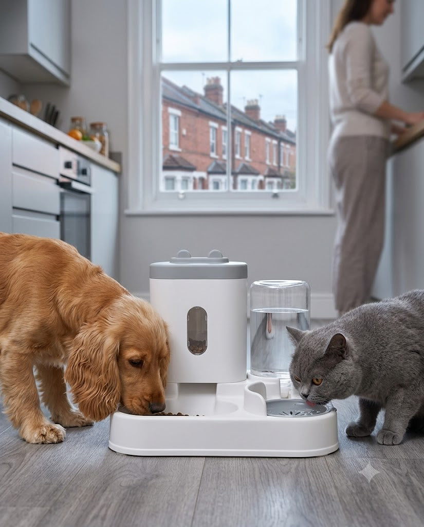 PawStation™ — 2-in-1 Automatic Food & Water Dispenser for Pets