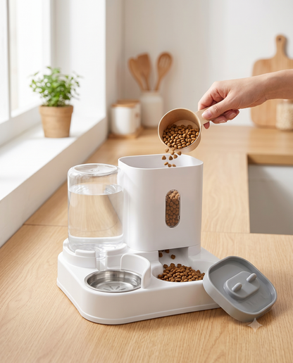 PawStation™ — 2-in-1 Automatic Food & Water Dispenser for Pets