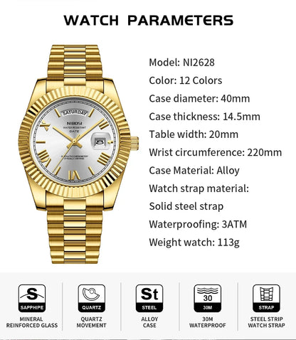 NIBOSI Classic — Quartz Watch for Men