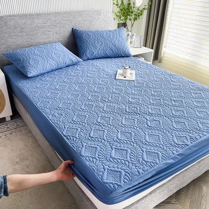 Waterproof Quilted Mattress Protector with Elastic Corners — 2-in-1