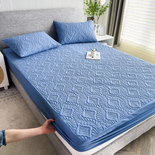 Waterproof Quilted Mattress Protector with Elastic Corners — 2-in-1