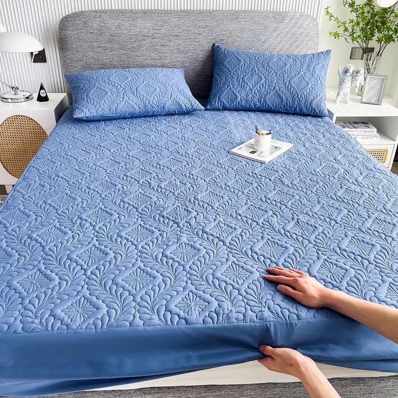 Waterproof Quilted Mattress Protector with Elastic Corners — 2-in-1