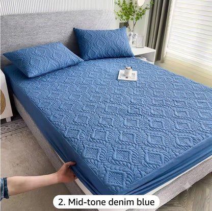 Waterproof Quilted Mattress Protector with Elastic Corners — 2-in-1