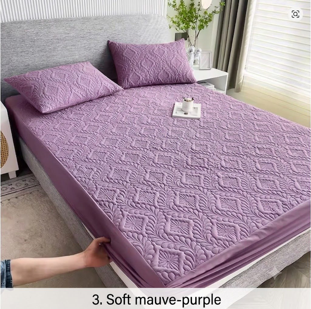 Waterproof Quilted Mattress Protector with Elastic Corners — 2-in-1